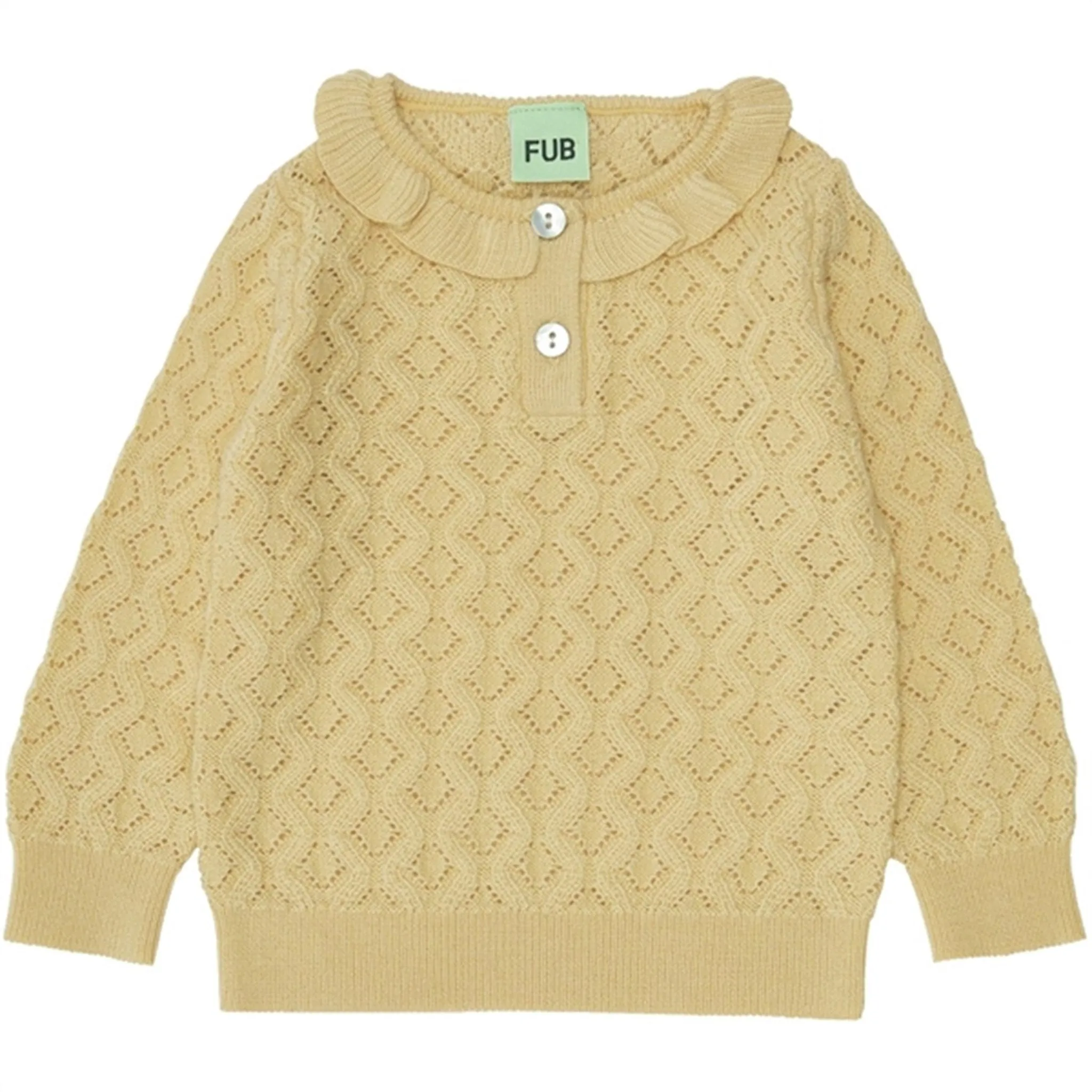FUB Baby Pointelle Blouse Buttermilk