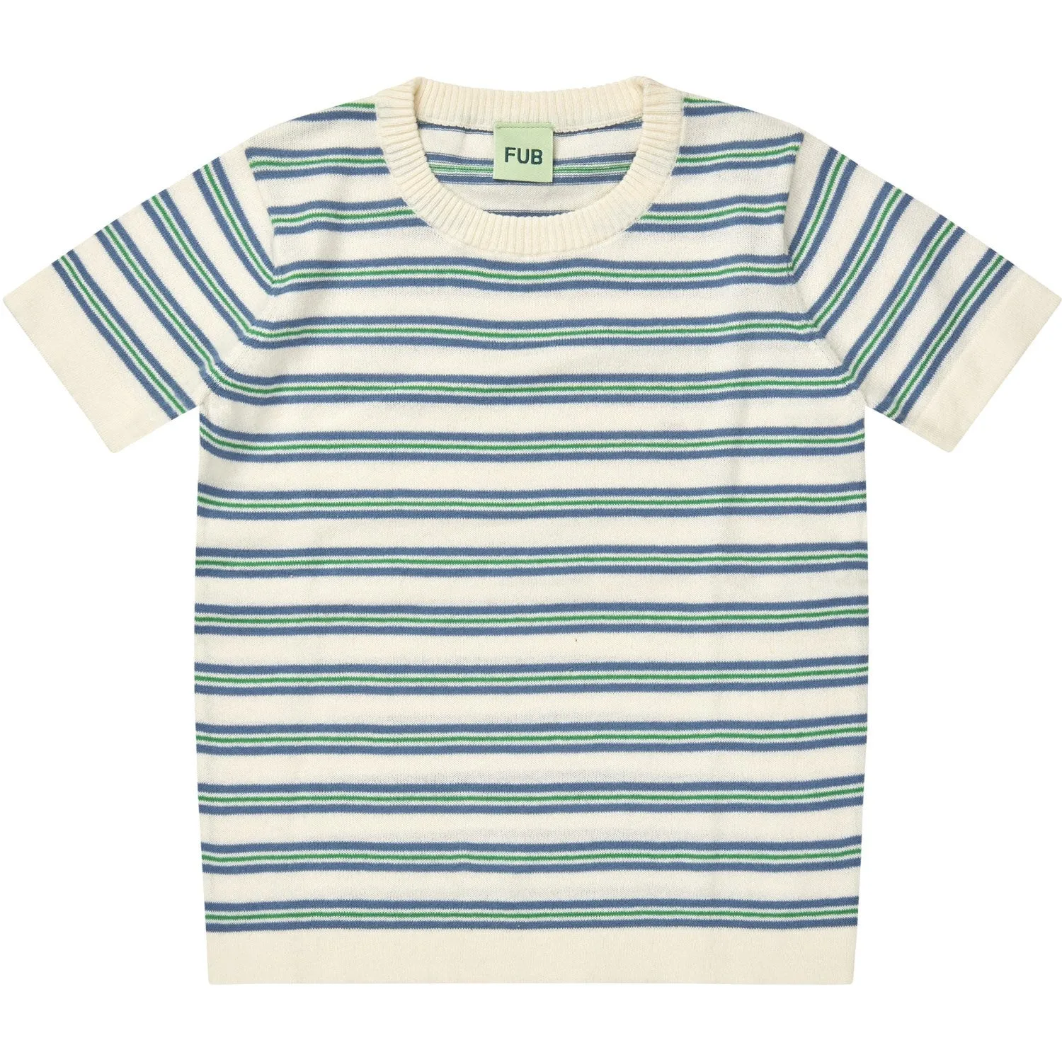 FUB ecru/washed indigo Striped T-Shirt