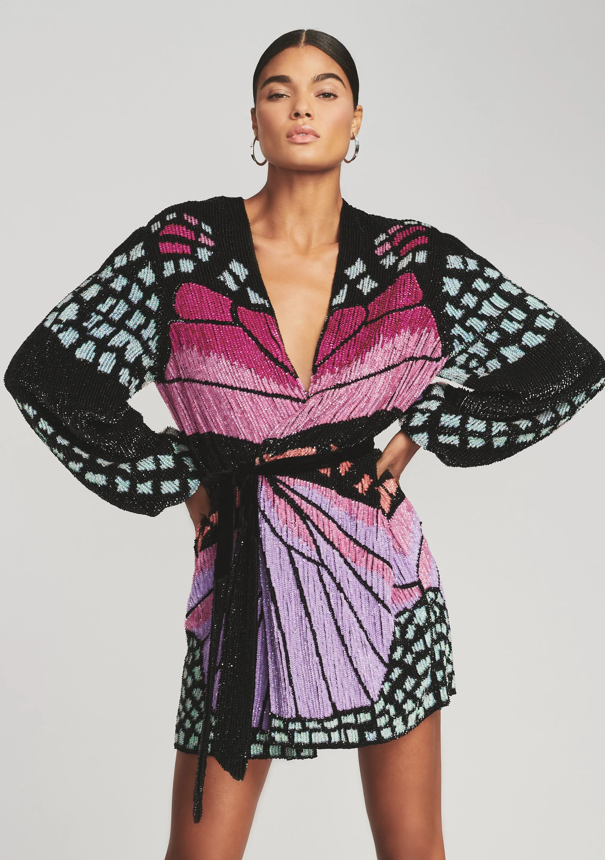 Gabrielle Sequin Butterfly Robe