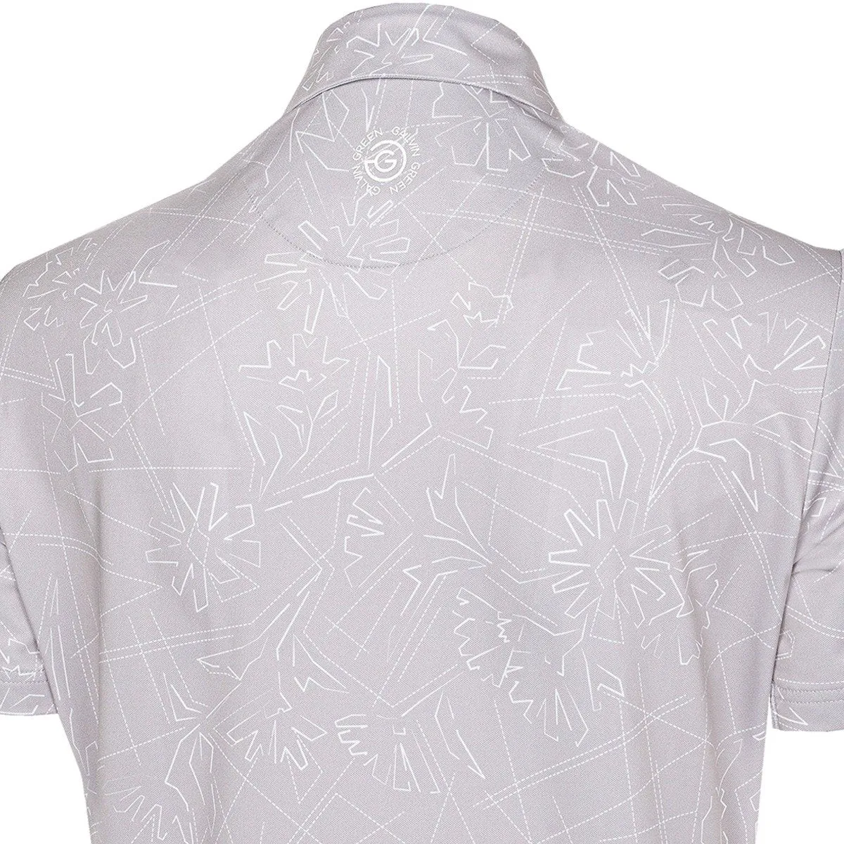 Galvin Green Maverick V8  Polo Shirt - Cool Grey/White
