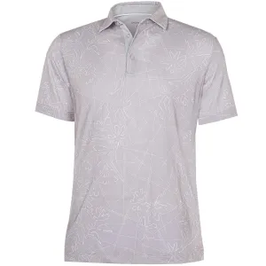 Galvin Green Maverick V8  Polo Shirt - Cool Grey/White