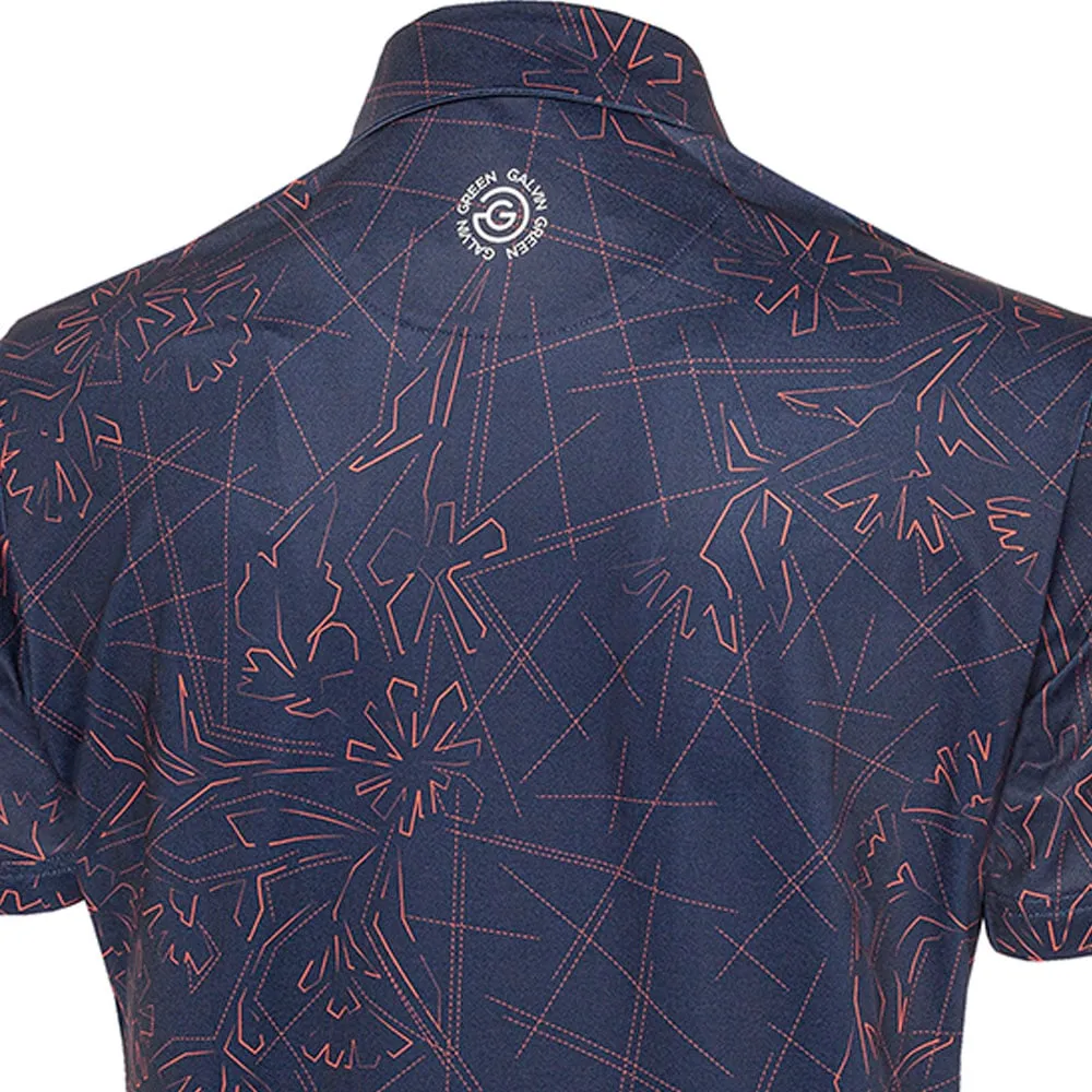 Galvin Green Maverick V8  Polo Shirt - Navy/Orange