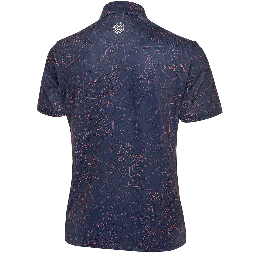 Galvin Green Maverick V8  Polo Shirt - Navy/Orange