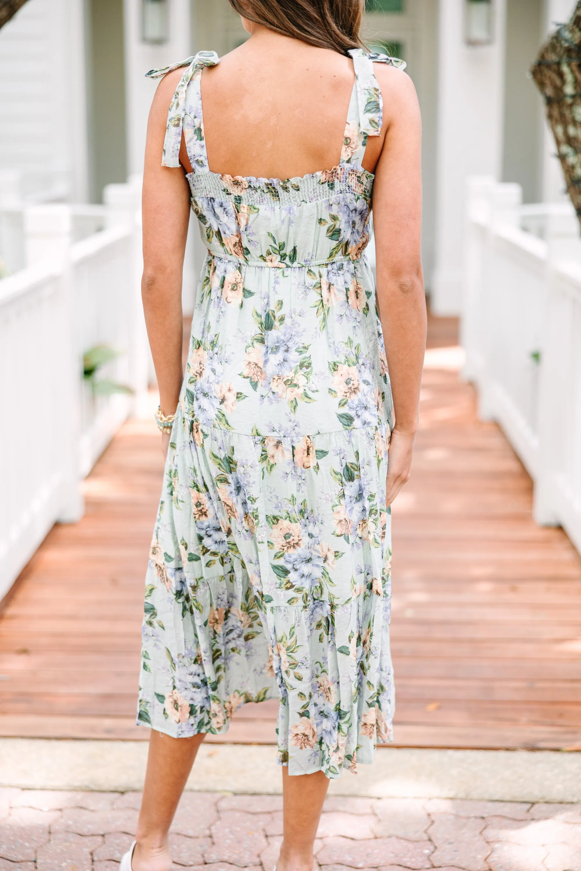Get Ready Mint Green Floral Maxi Dress