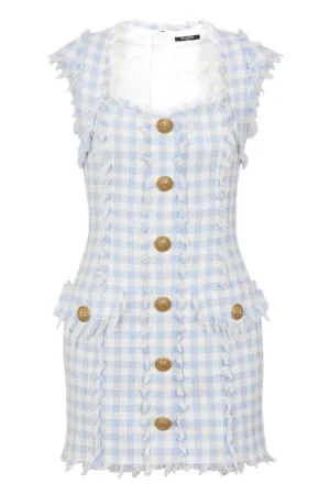 Gingham Tweed Dress