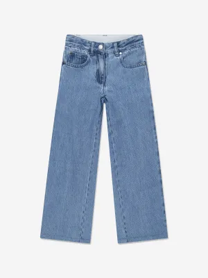 Girls Wide Leg Jeans in Blue