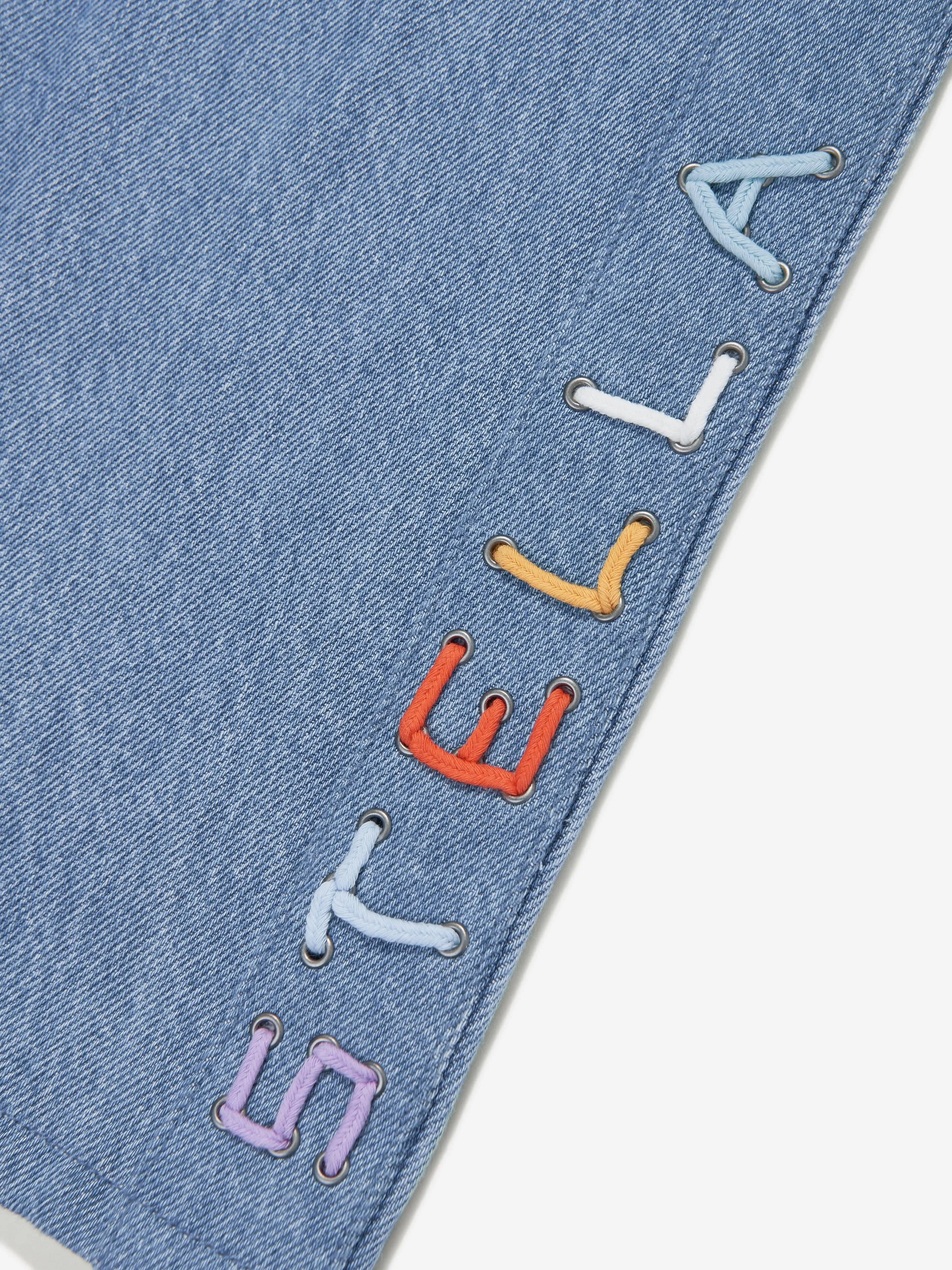 Girls Wide Leg Jeans in Blue