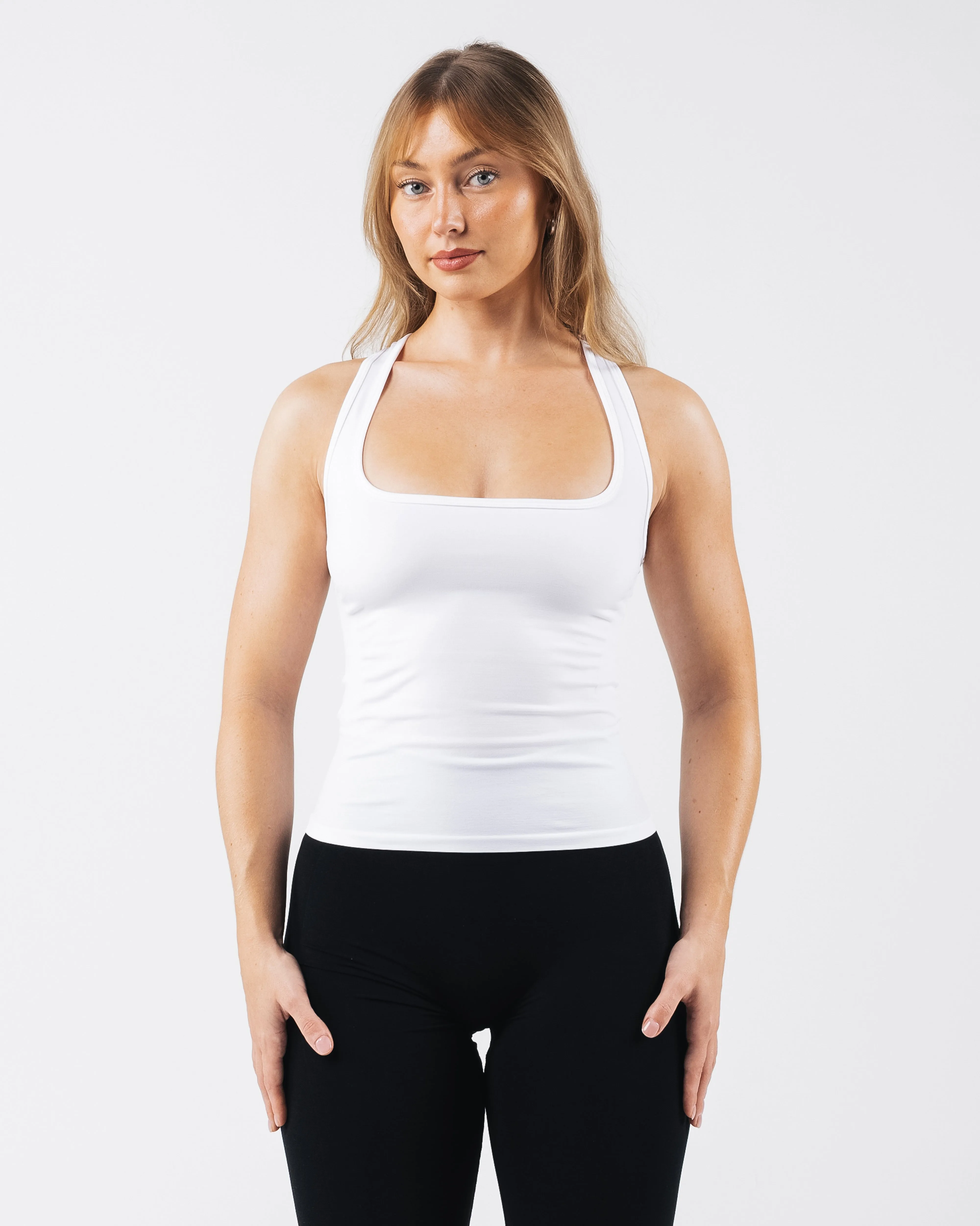 Glass Tank - White Alphalete Athletics