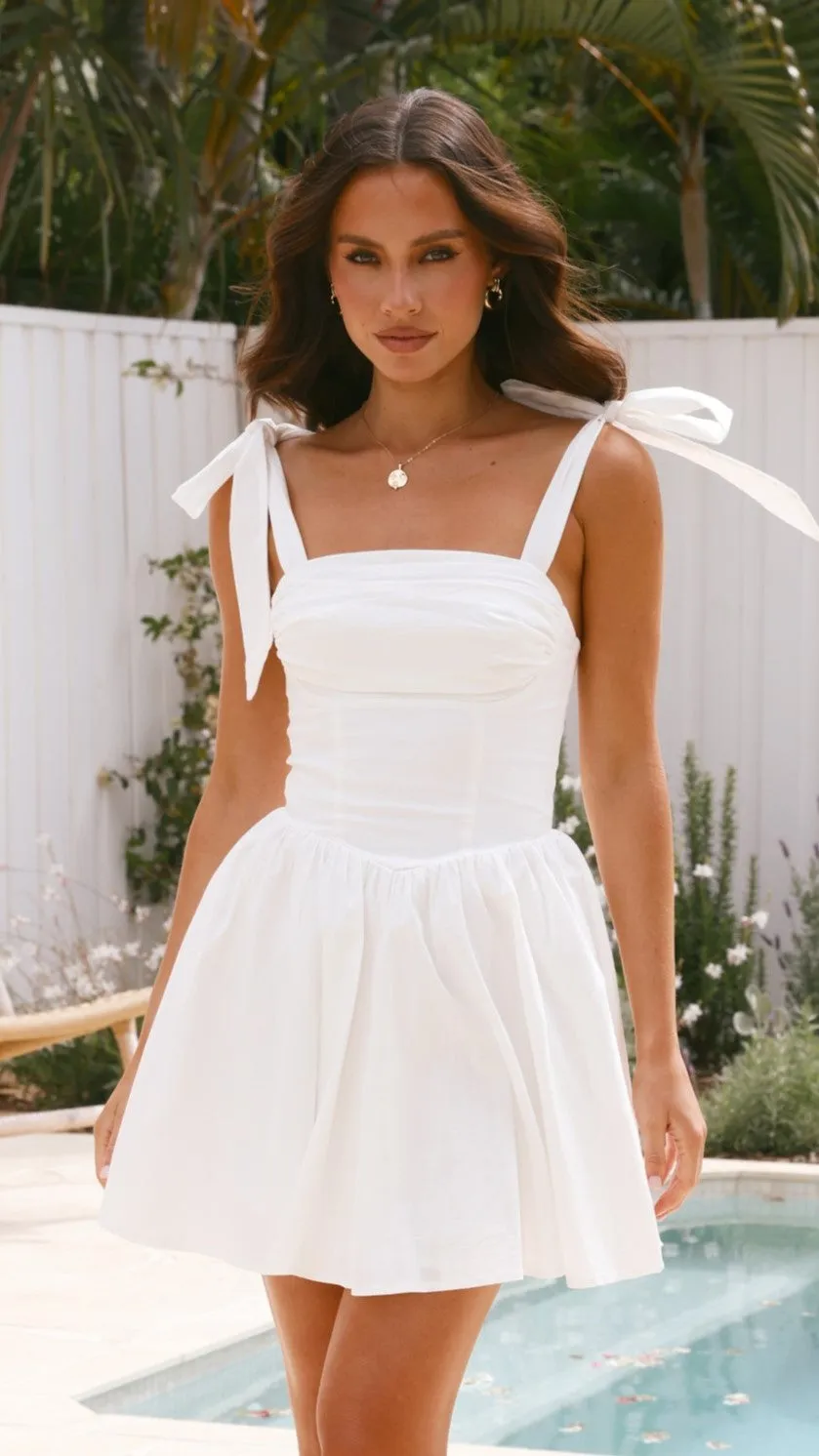 Haisley Mini Dress - White Billy J