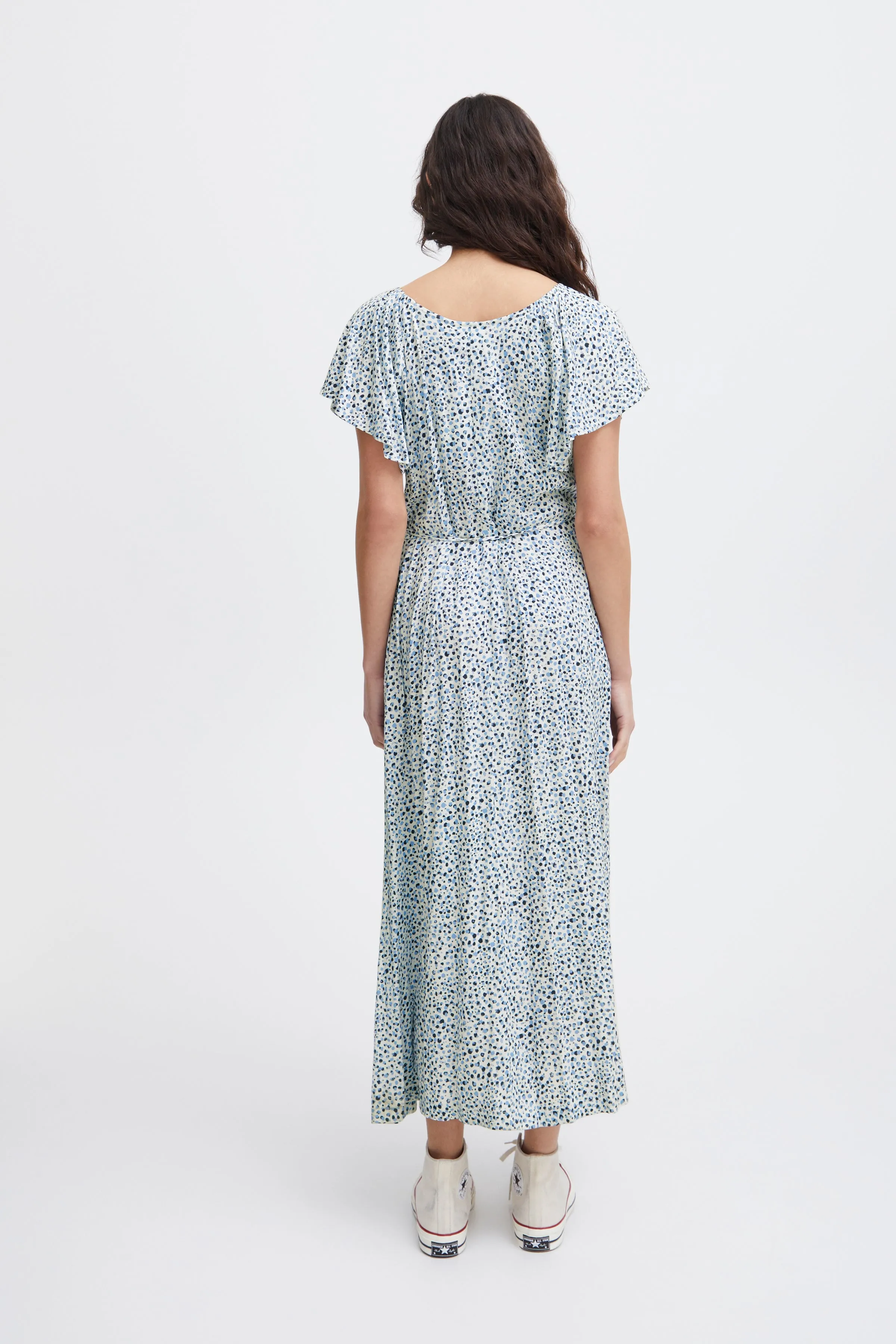 Hayley Short Sleeve Dress (Della Robia Blue Dot)