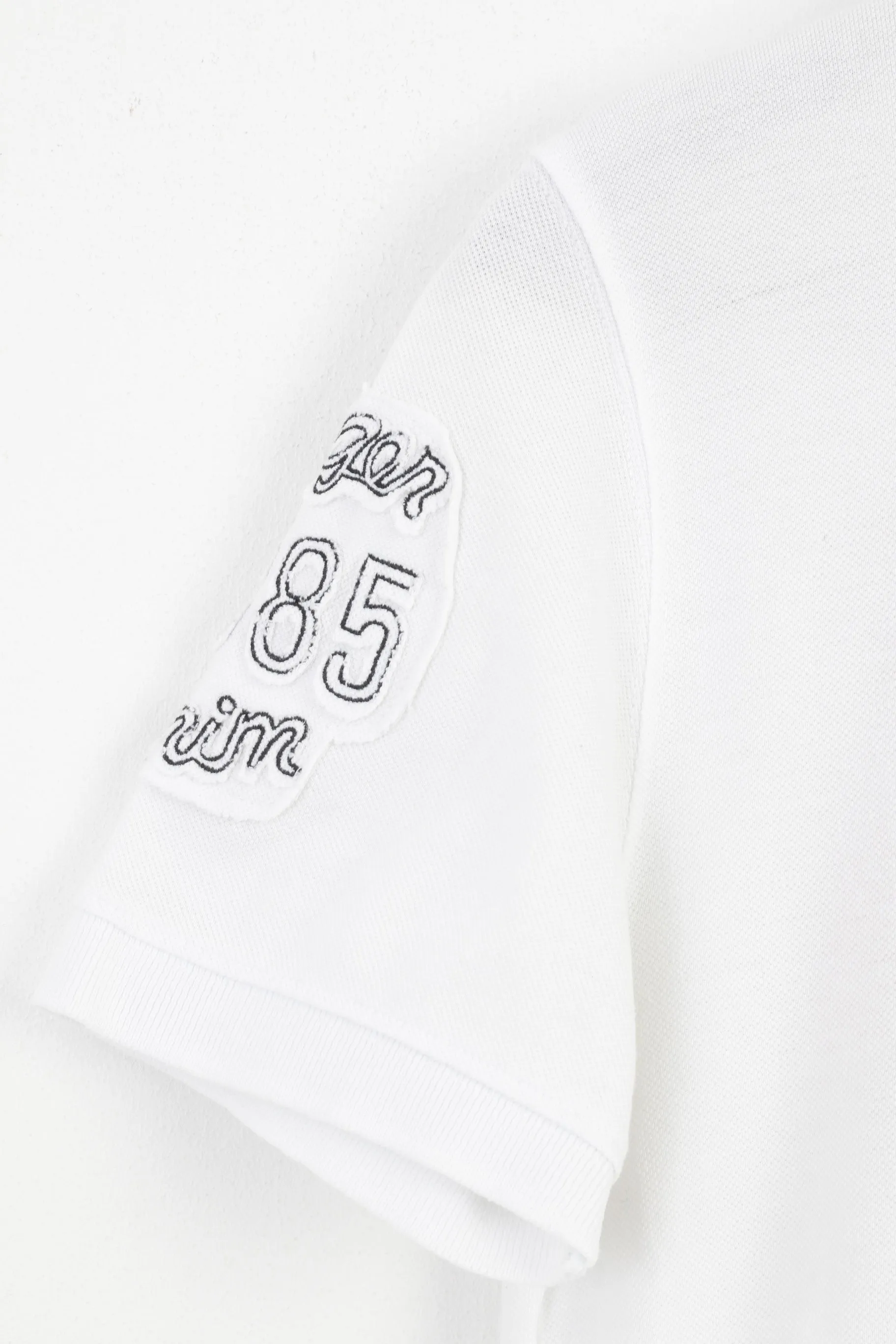 Hilfiger Denim Men S Polo Shirt White Sport Cotton Denim Short Sleeve Top