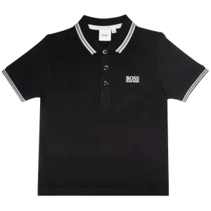 Hugo Boss Boy Short Sleeve Polo Black