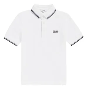 Hugo Boss Boy Short Sleeve Polo White