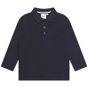 Hugo Boss Long Sleeved Polo Navy