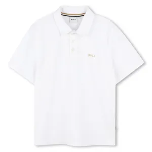 Hugo Boss White Short Sleeved Polo