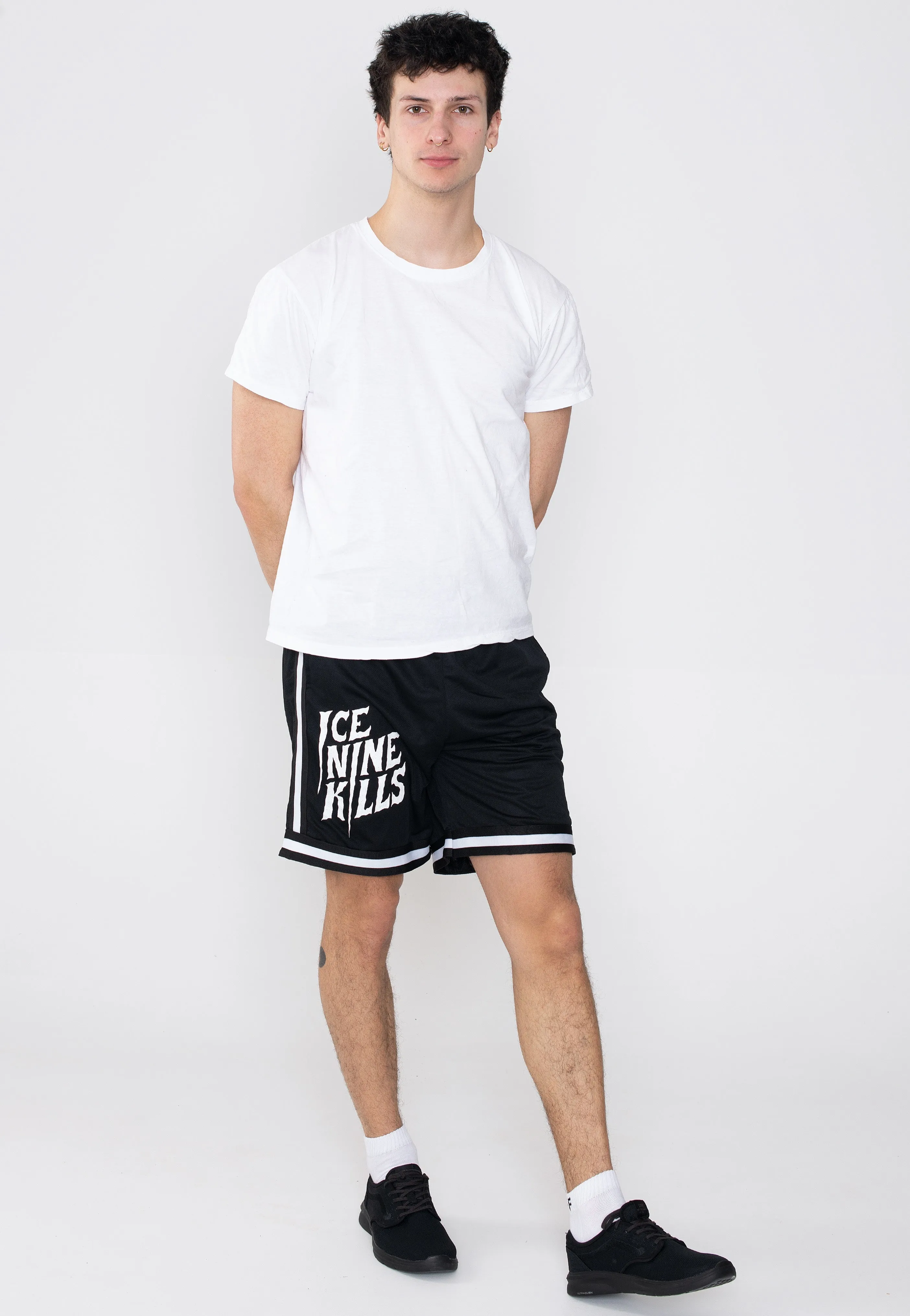 Ice Nine Kills - Logo White Striped  - Shorts