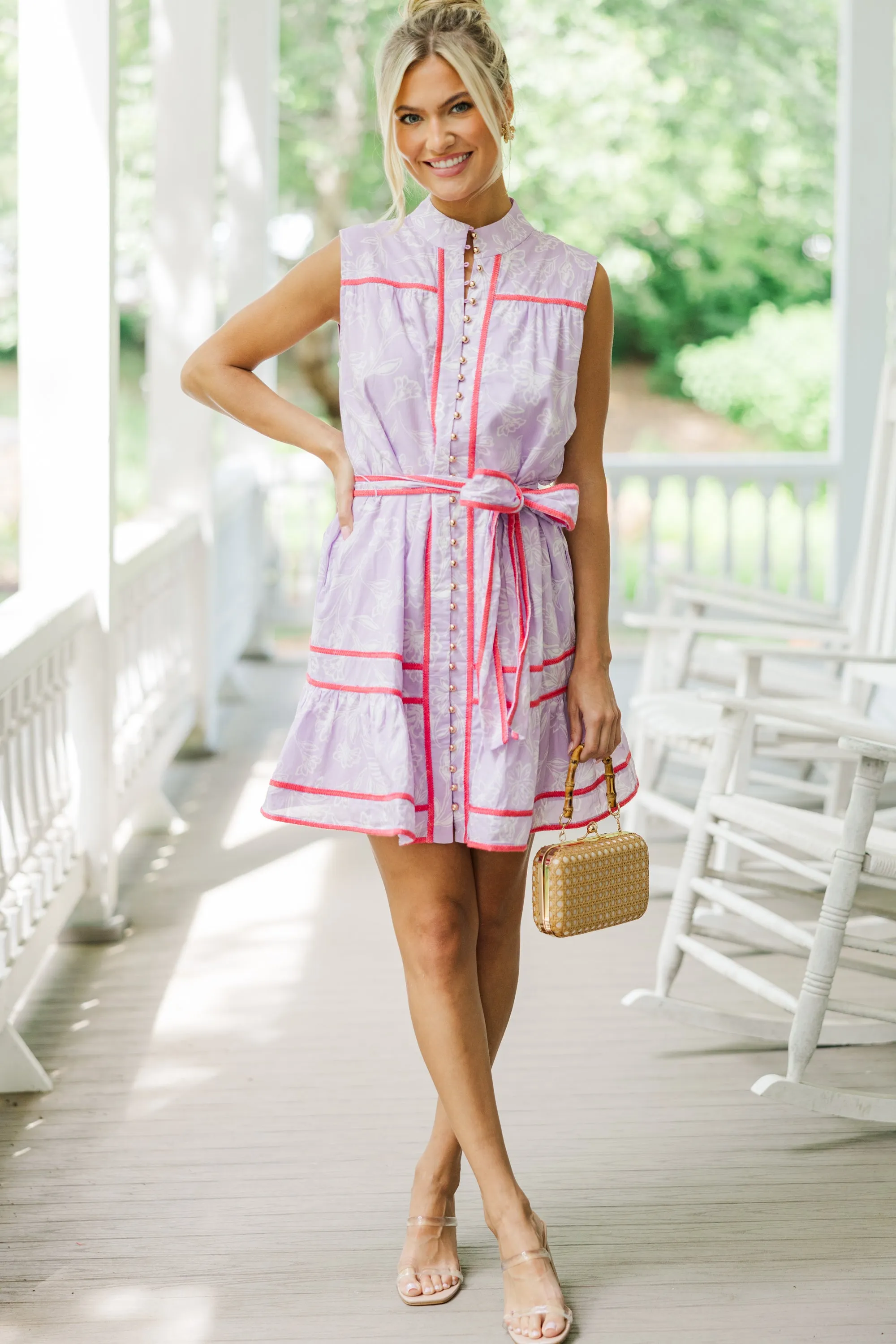 J. Marie: Gather Round Lavender Purple Floral Dress