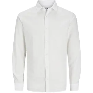 Jack & Jones Junior White Breeze Linen Blend Shirt