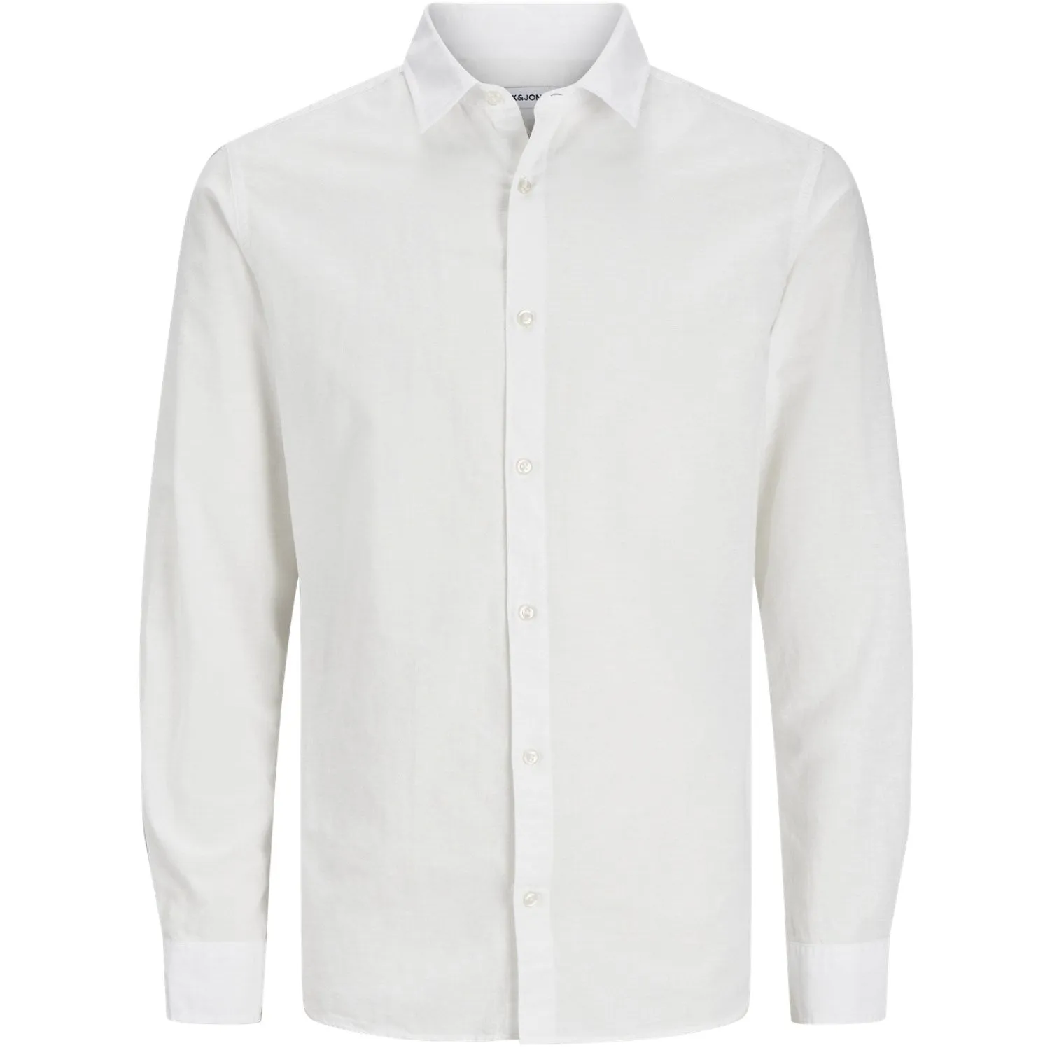 Jack & Jones Junior White Breeze Linen Blend Shirt
