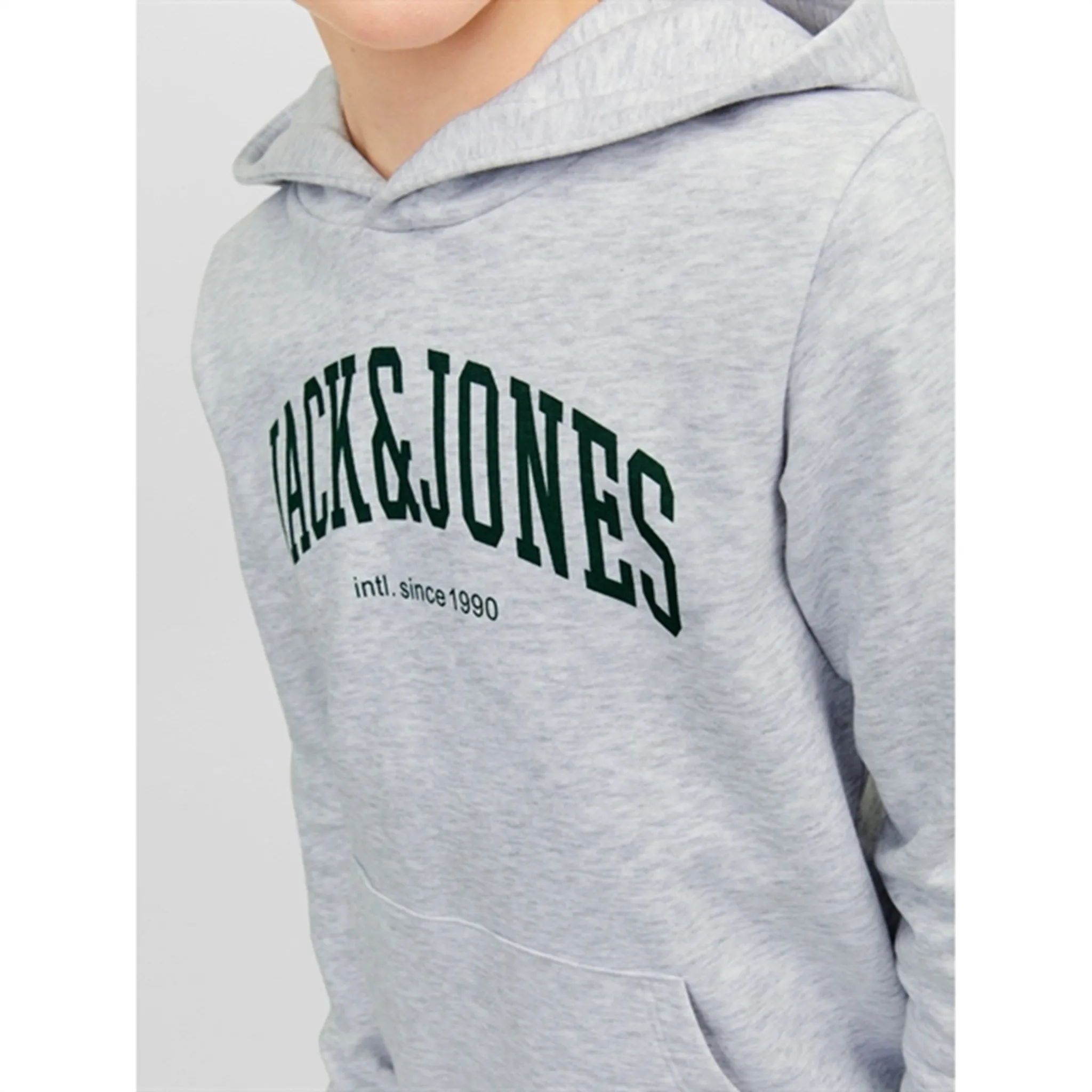 Jack & Jones Junior White Melange Josh Sweat Hoodie
