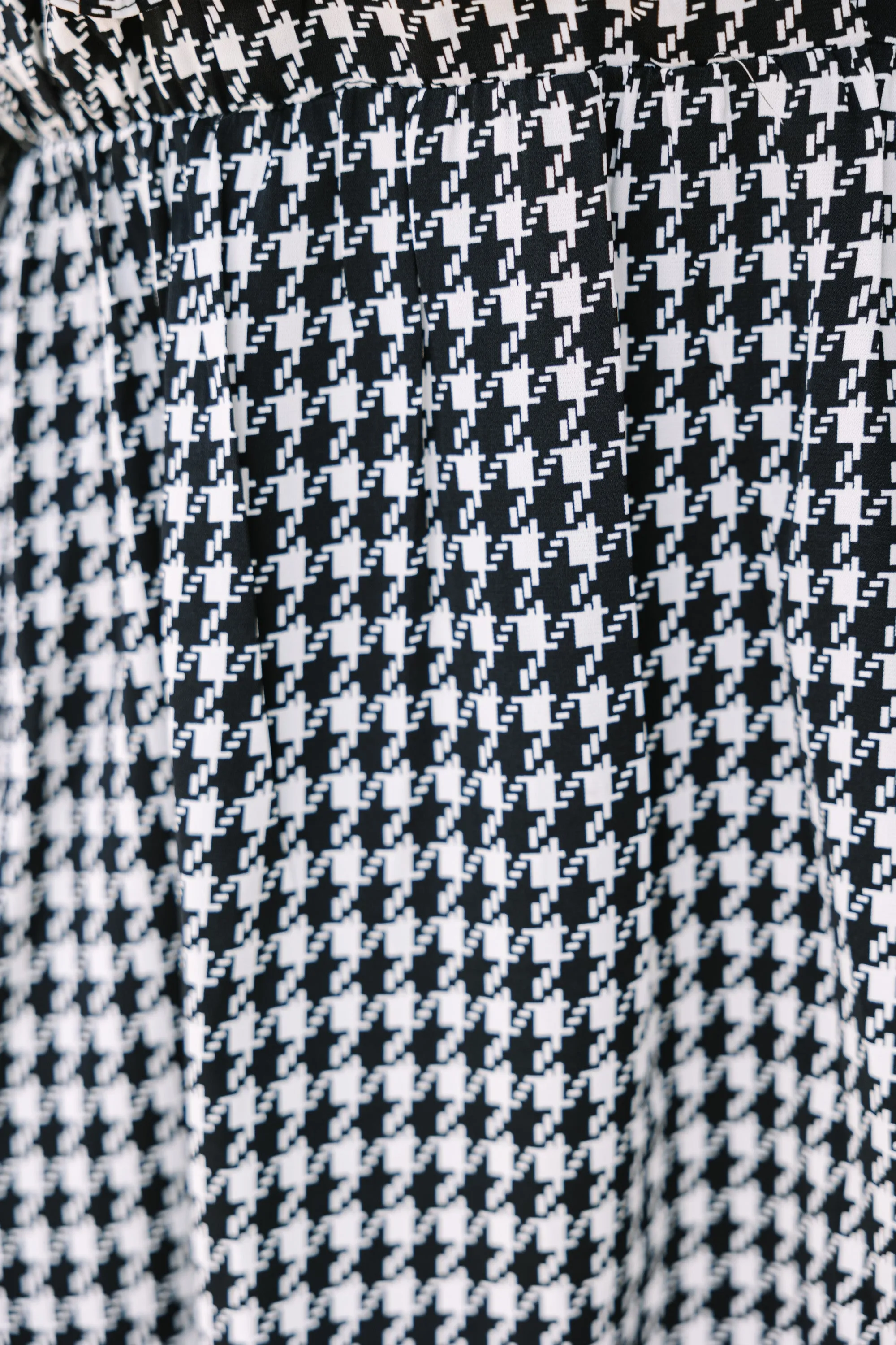 Join Me Later Black Gingham Dress