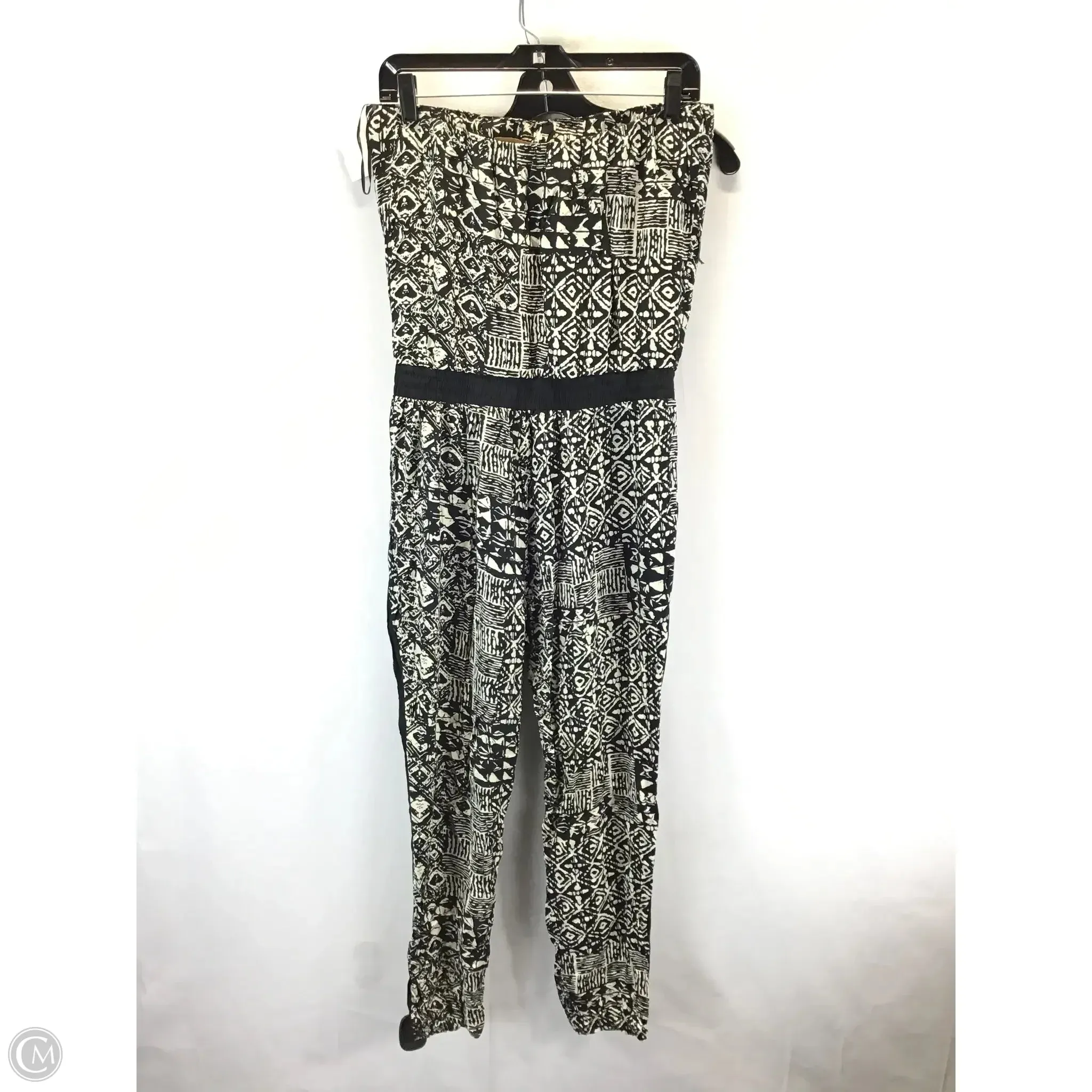 Jumpsuit By Clothes Mentor In Black & White, Size: L