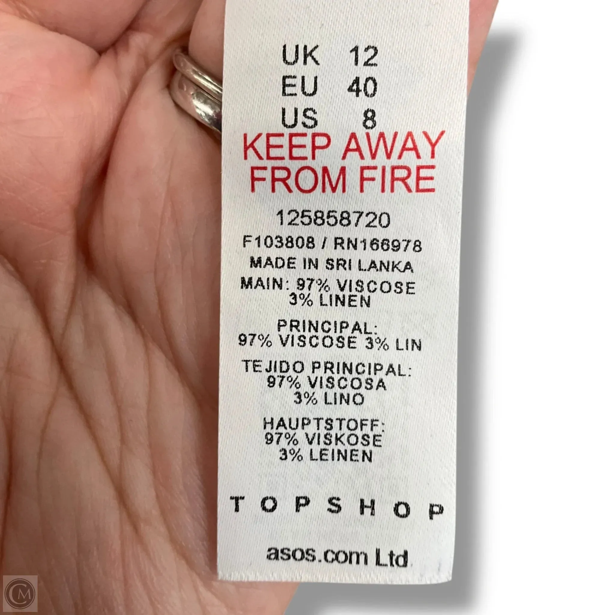 Jumpsuit By Topshop In Striped Pattern, Size: M