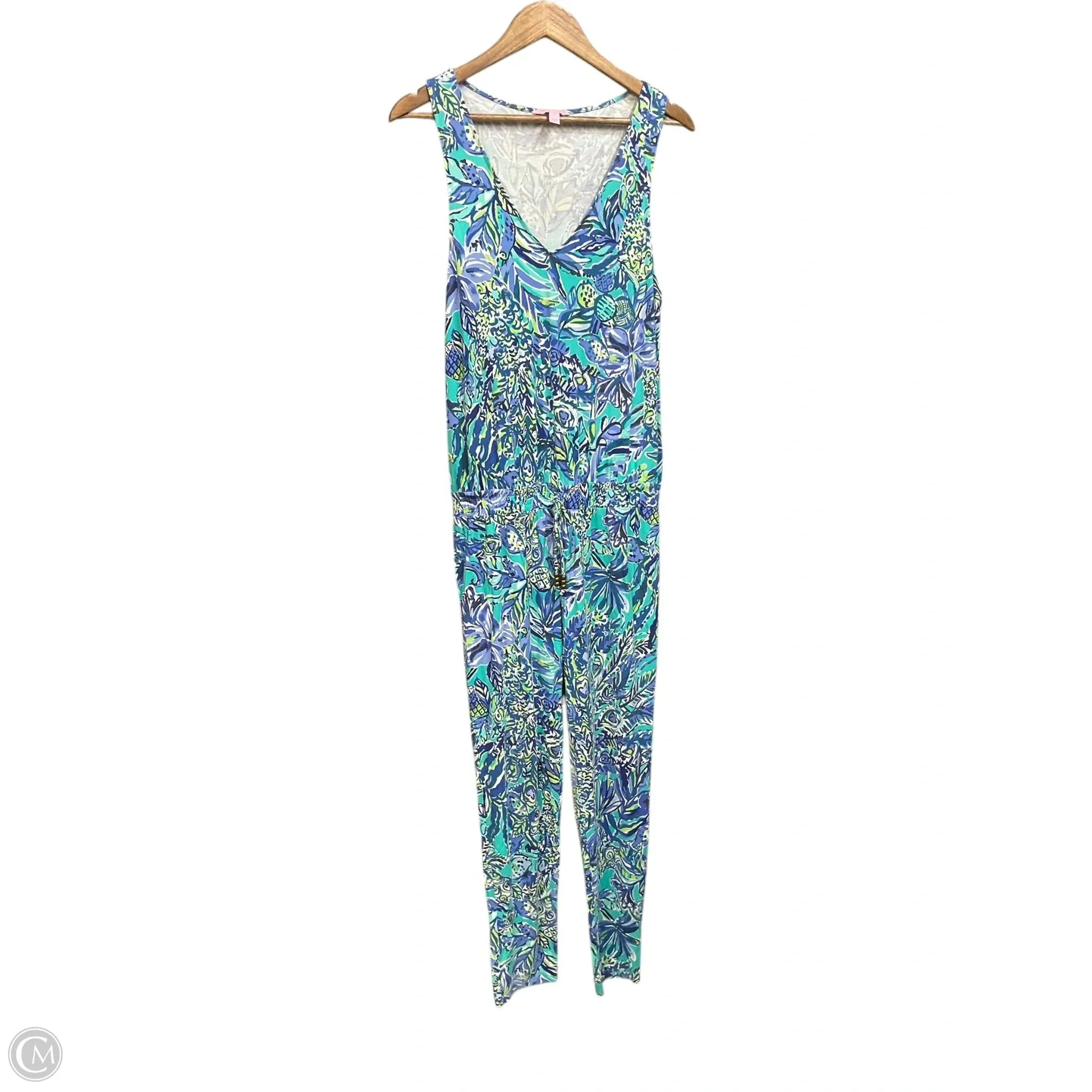 Jumpsuit Designer By Lilly Pulitzer In Blue & Green, Size: S