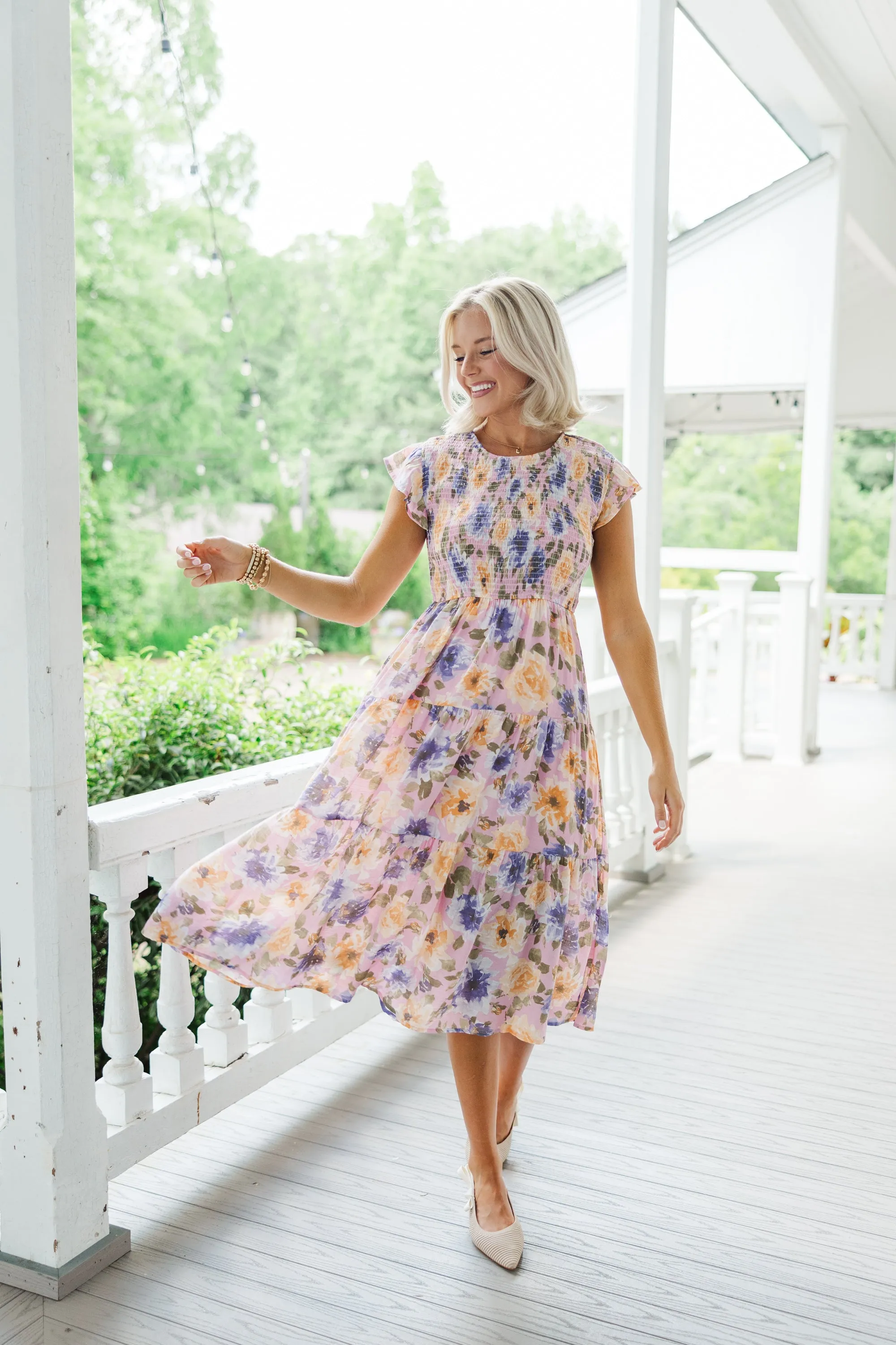 Keep You Close Blush Pink Midi Dress