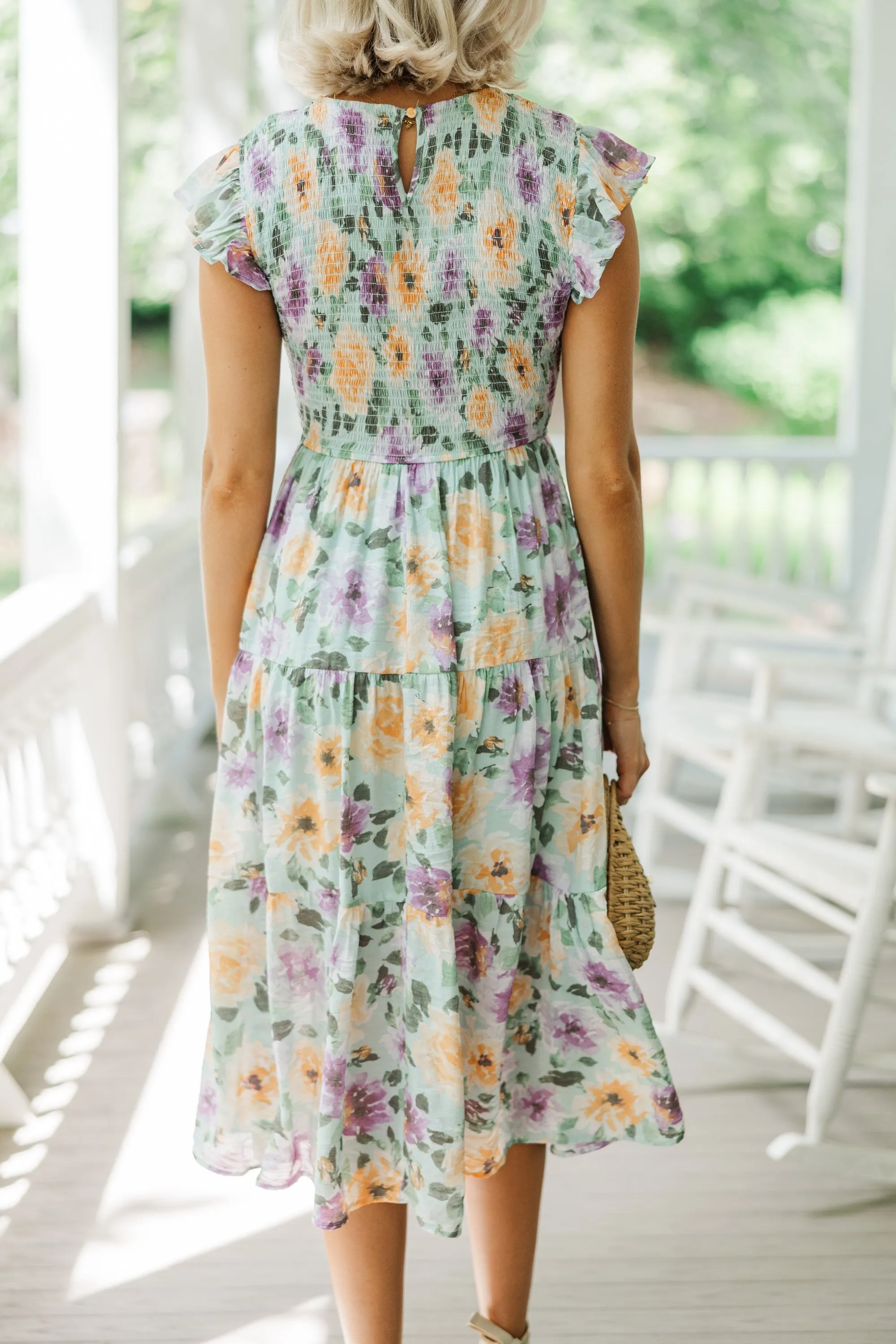 Keep You Close Mint Green Midi Dress