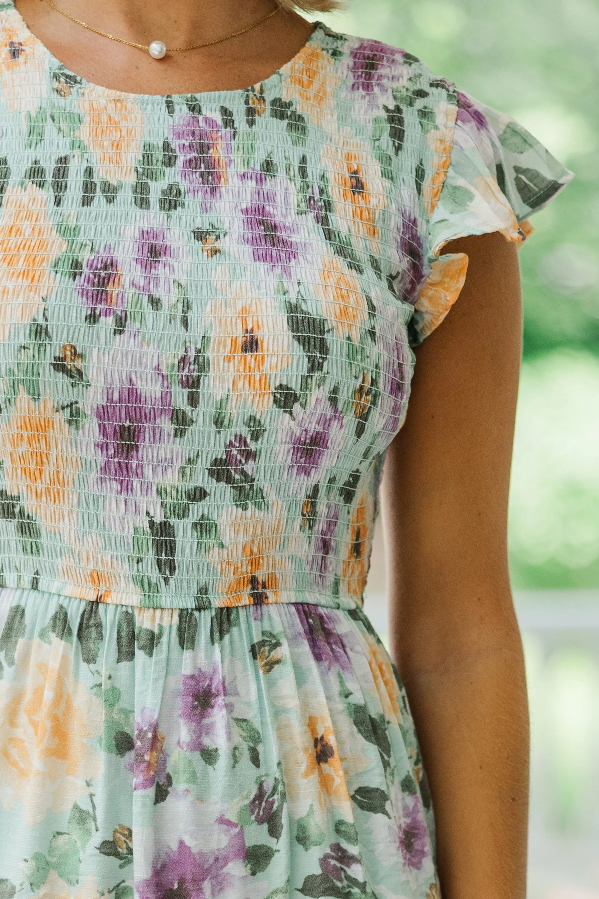 Keep You Close Mint Green Midi Dress