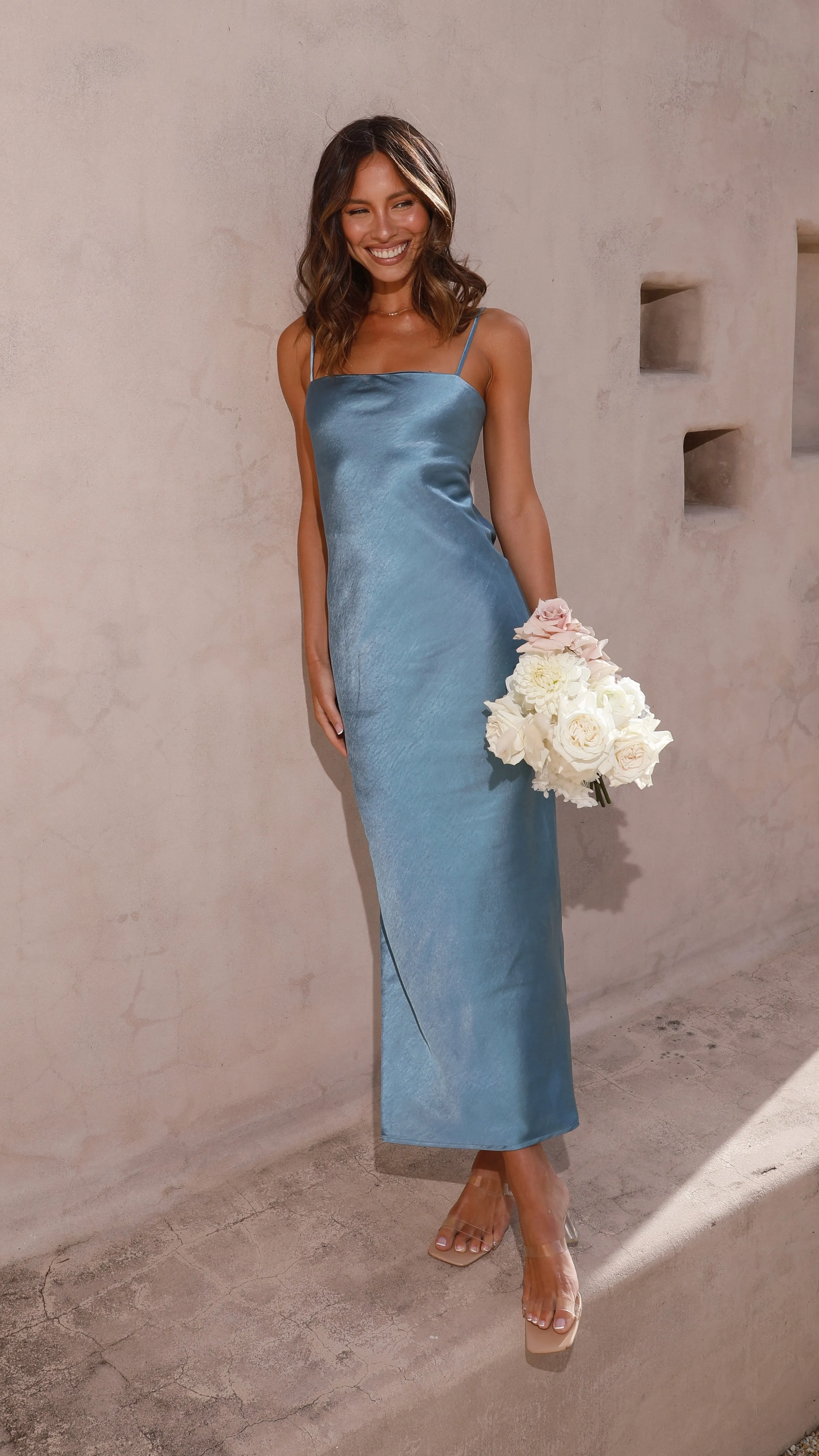 Keira Maxi Dress - Steel Blue Billy J