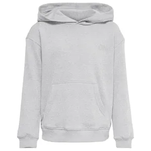Kids ONLY Light Grey Melange NOOS Logo Hooded Sweatshirt