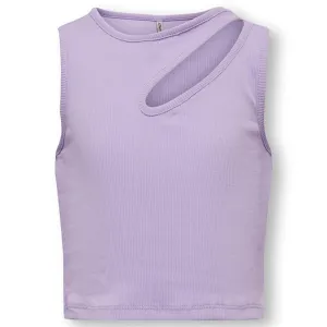 Kids ONLY Purple Rose Nussa Front Cut Out Short Top
