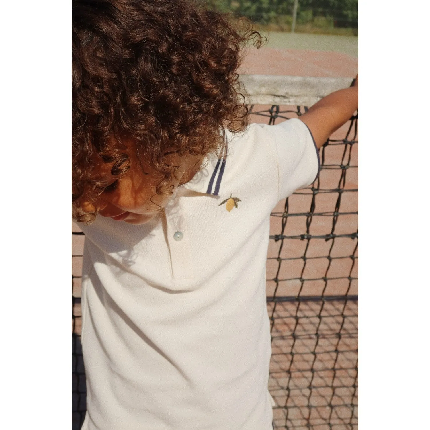 Konges Sljd Antique White Florian Polo Shirt Gots