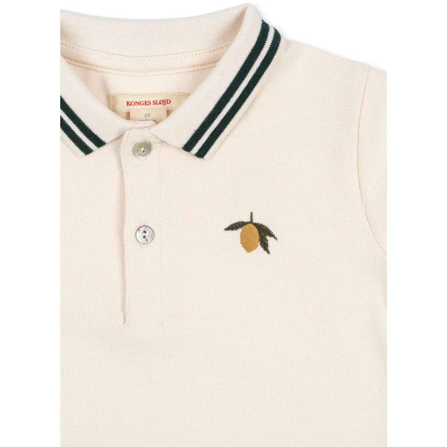 Konges Sljd Antique White Florian Polo Shirt Gots