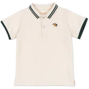 Konges Sljd Antique White Florian Polo Shirt Gots