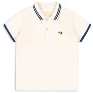 Konges Sljd Antique White Florian Polo Shirt Gots