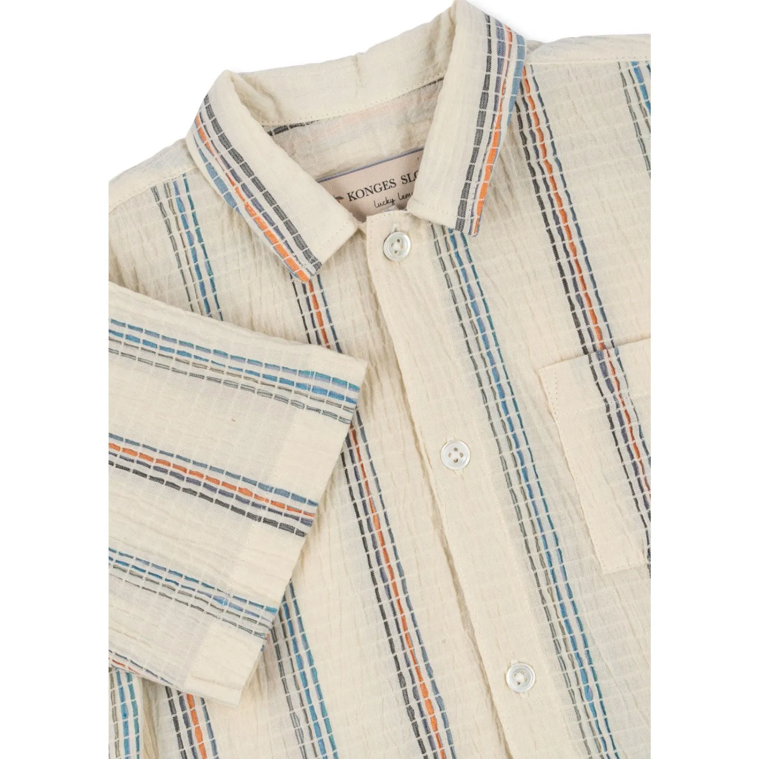 Konges Sljd Antique White Vincent Ss Shirt Gots