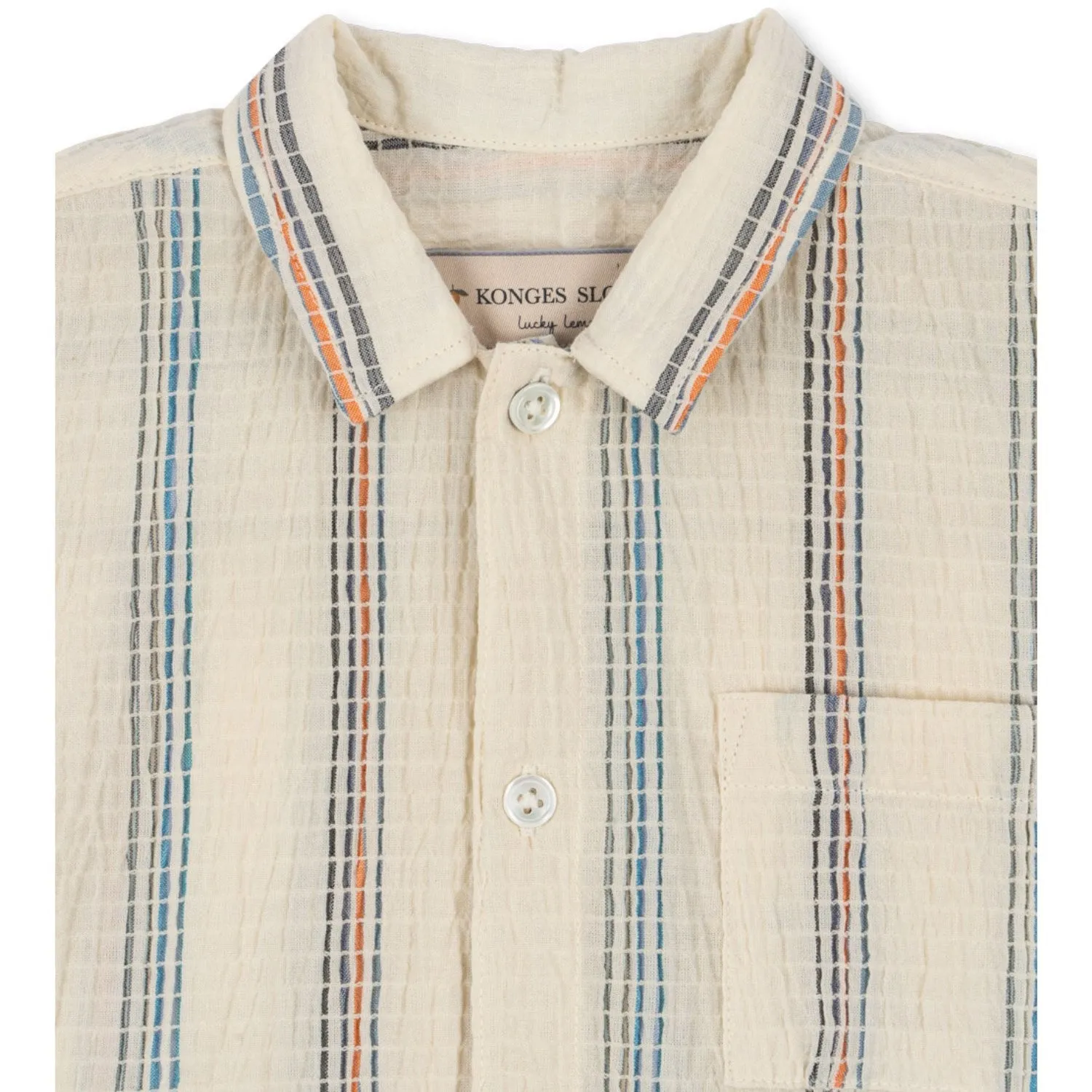 Konges Sljd Antique White Vincent Ss Shirt Gots