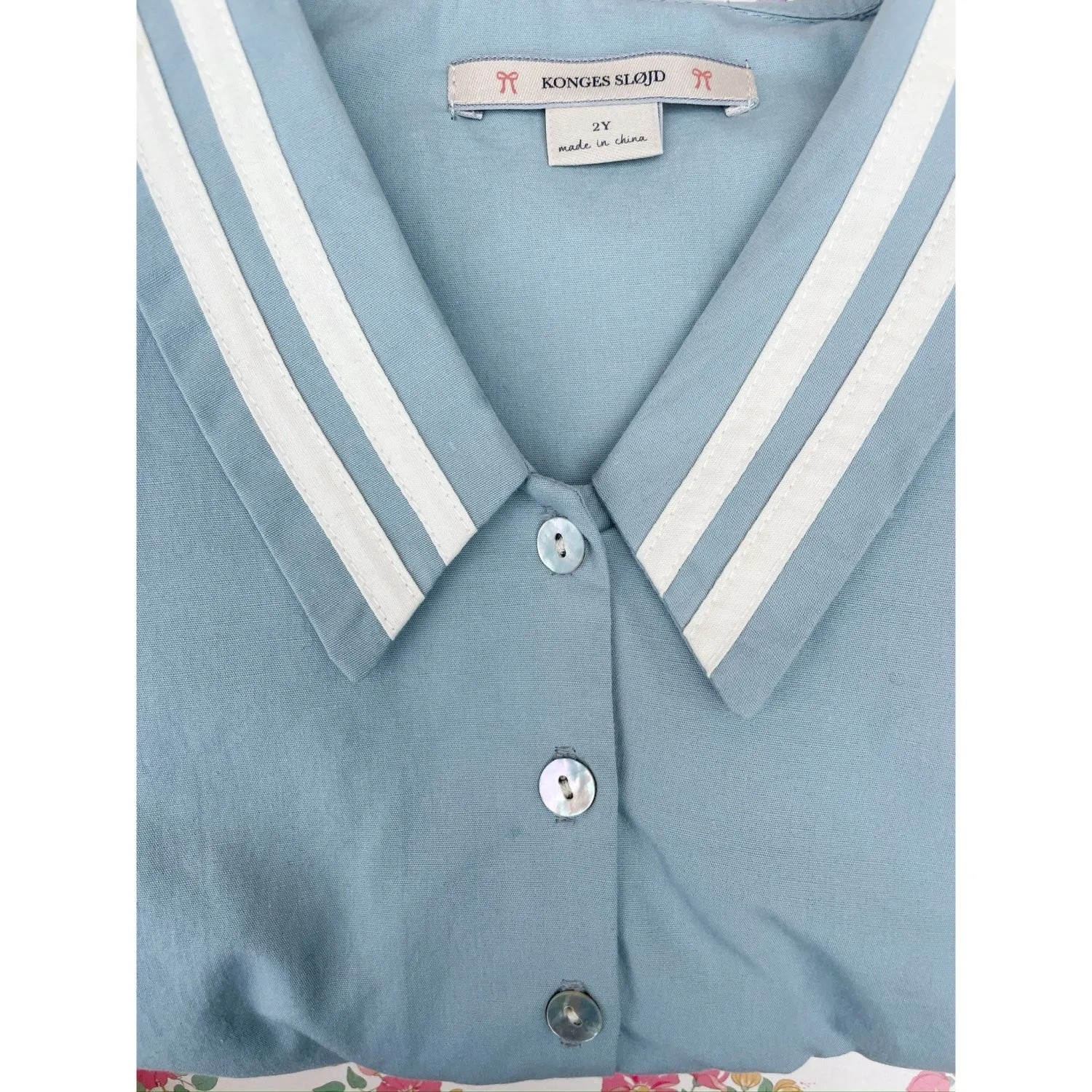 Konges Sljd Ashley Blue Celebration Allie Sailor Dress GOTS