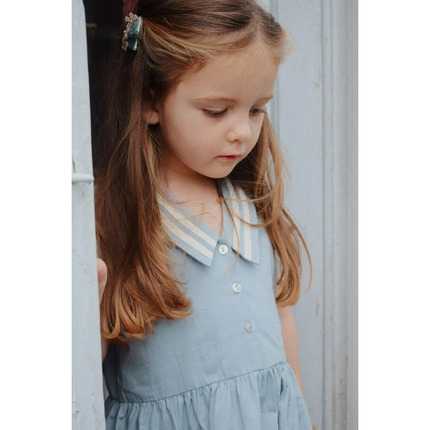 Konges Sljd Ashley Blue Celebration Allie Sailor Dress GOTS