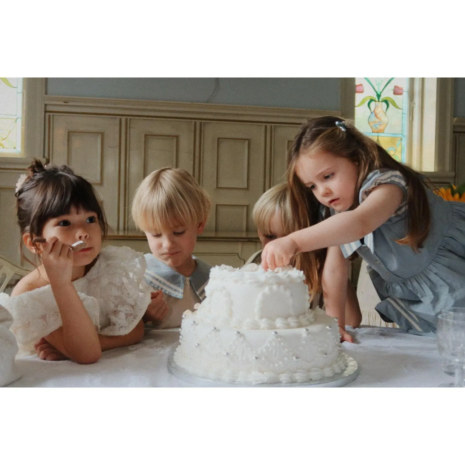 Konges Sljd Ashley Blue Celebration Allie Sailor Dress GOTS