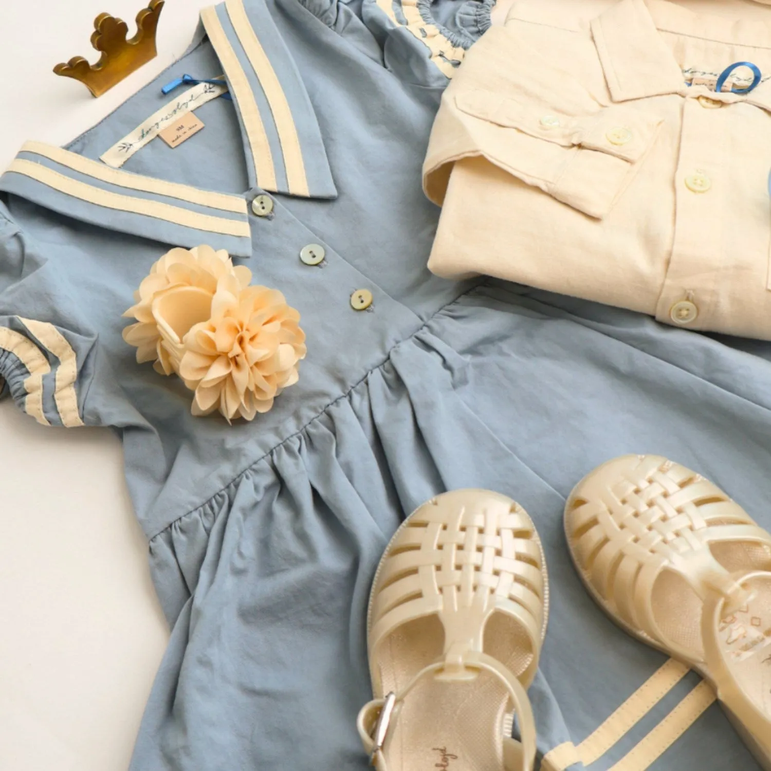 Konges Sljd Ashley Blue Celebration Allie Sailor Dress GOTS