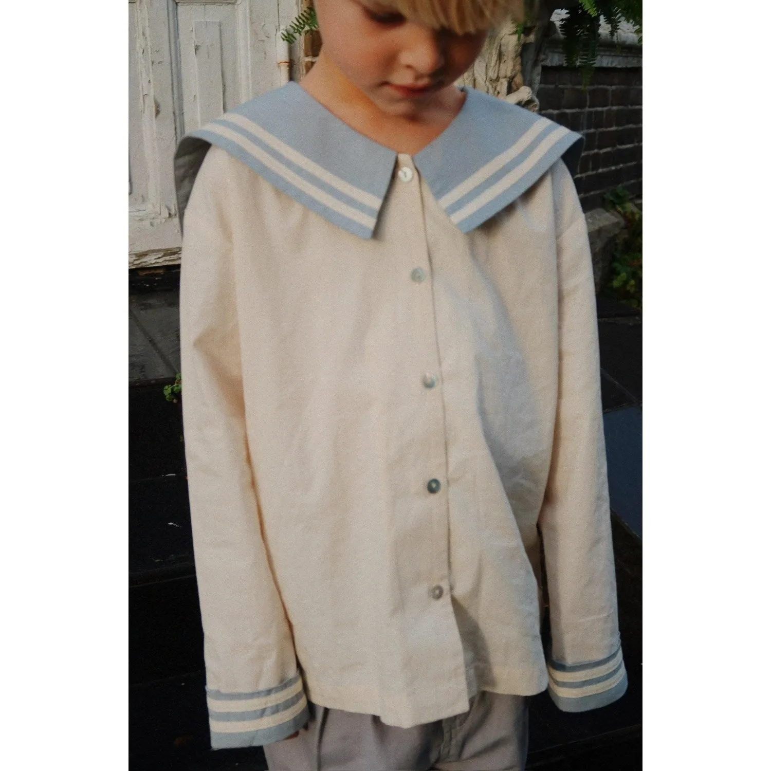 Konges Sljd Ashley Blue Celebration Sailor Shirt GOTS