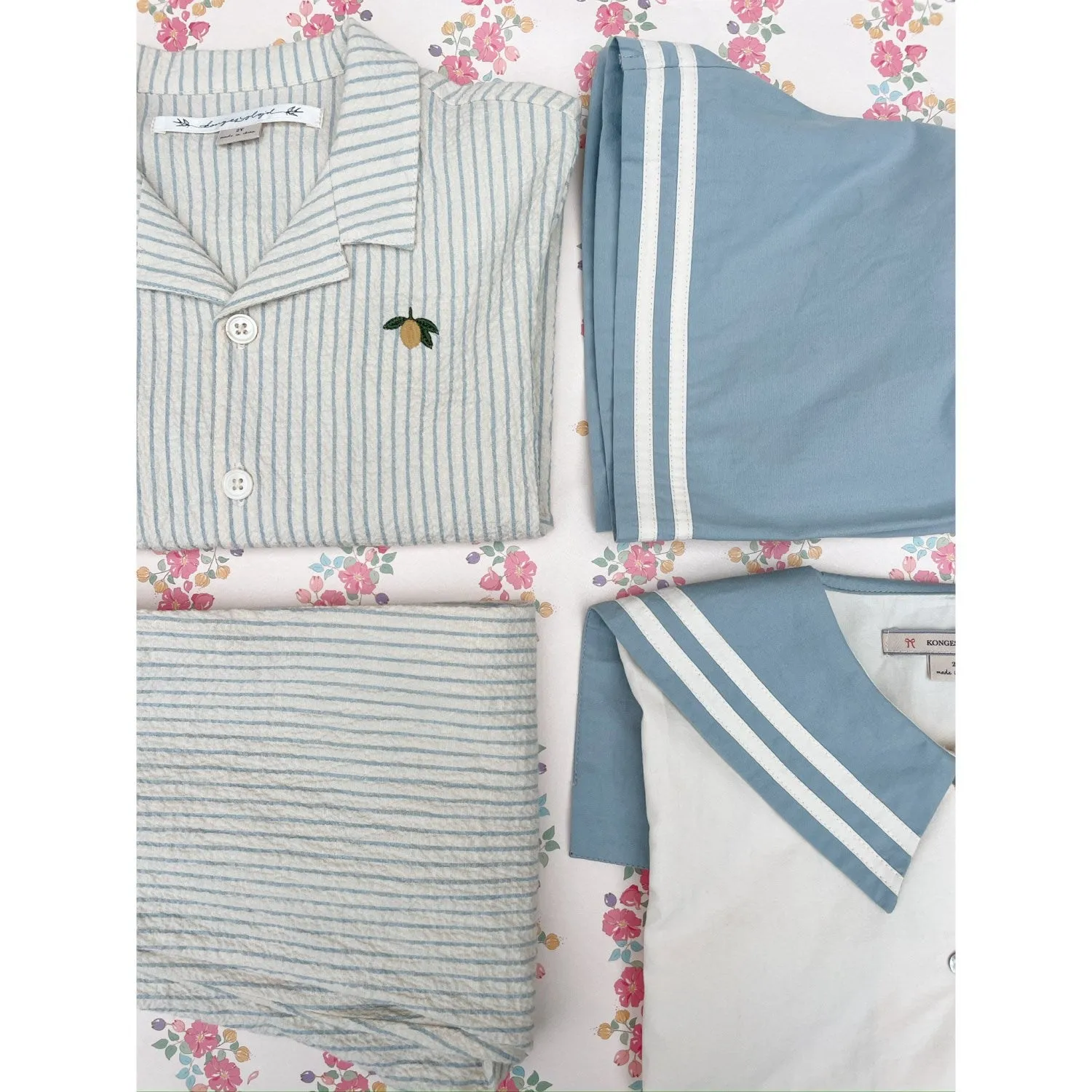 Konges Sljd Ashley Blue Celebration Sailor Shirt GOTS