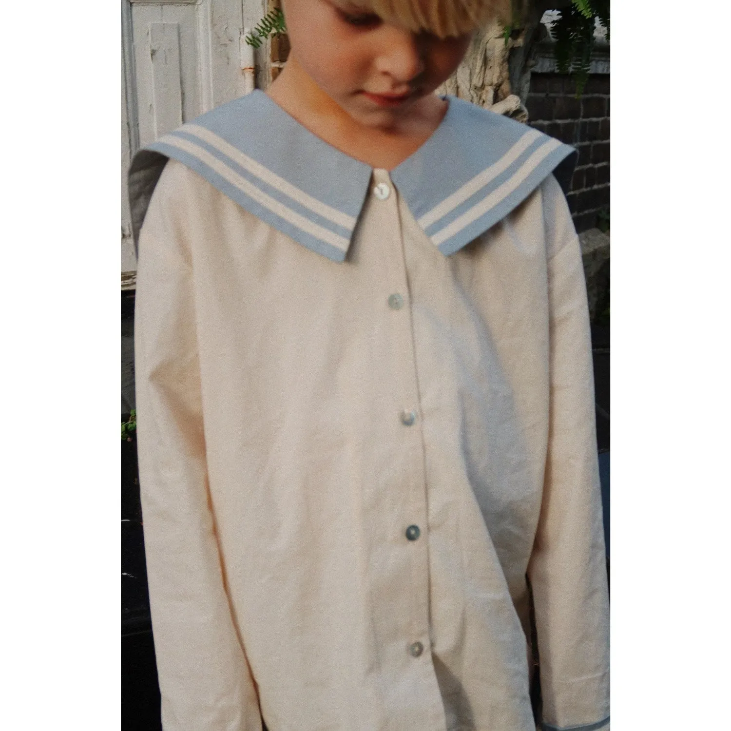 Konges Sljd Ashley Blue Celebration Sailor Shirt GOTS