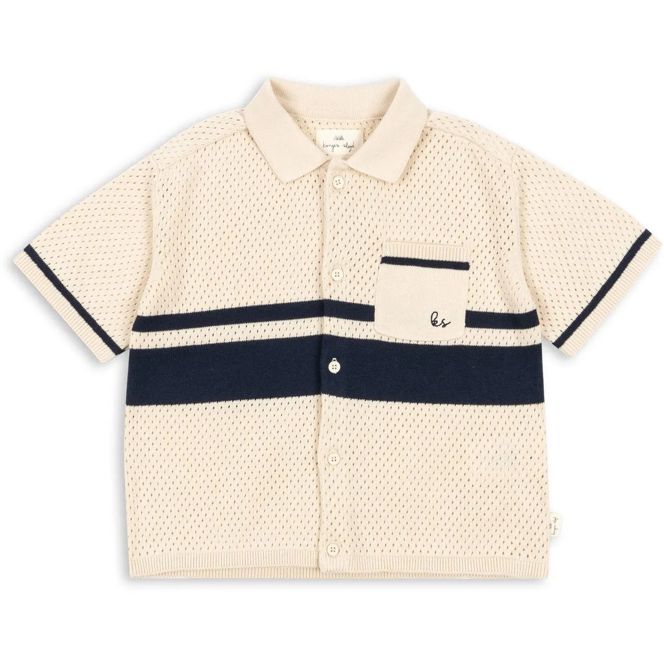 Konges Sljd Blue Stripe Hai Knit Shirt