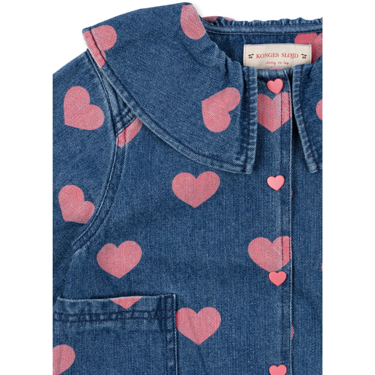Konges Sljd Bon Coeur Pink Magot Denim Shirt Gots