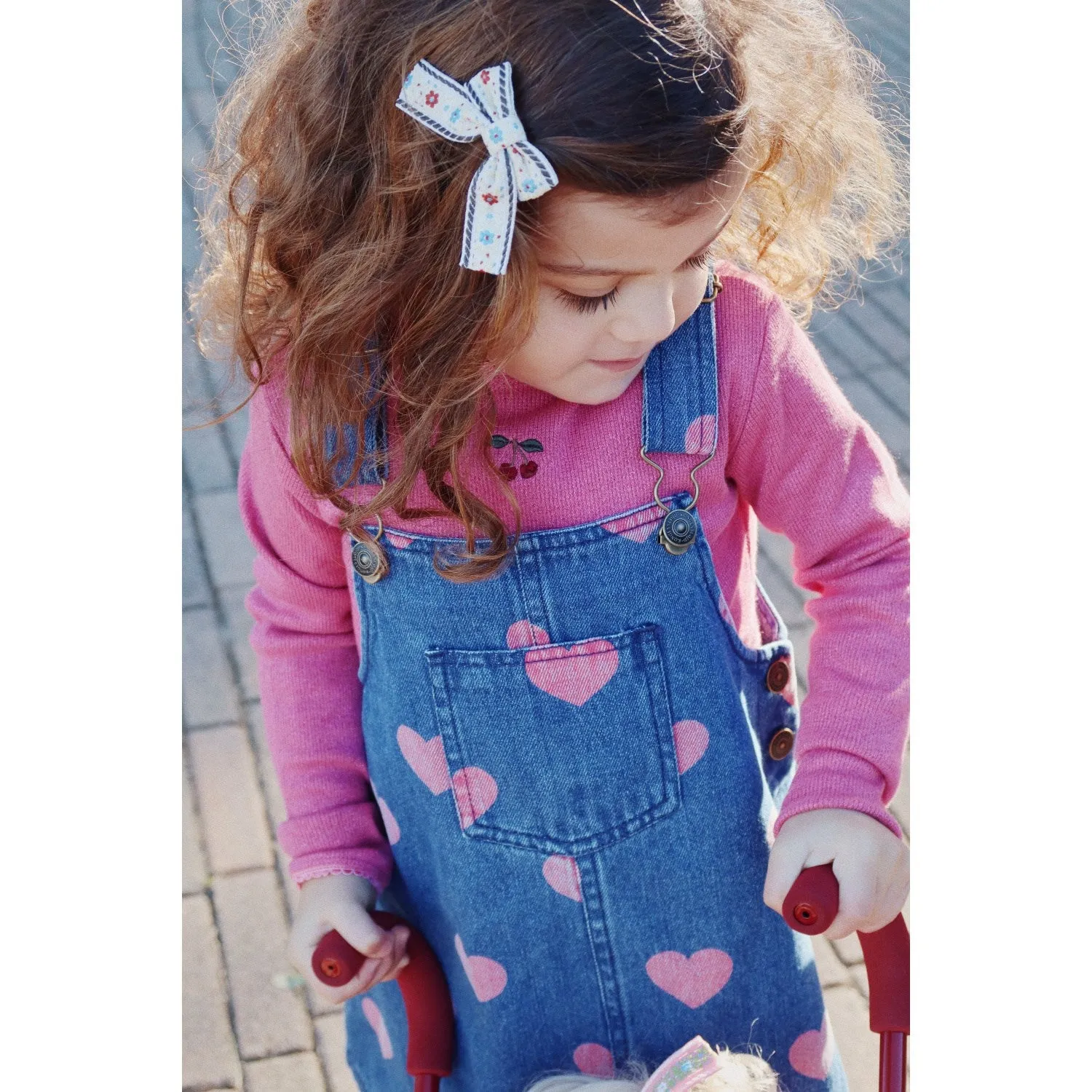 Konges Sljd Bon Coeur Pink Magot Overall Dress Gots